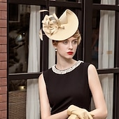 voordelige Fascinators &amp; Hoeden-polyester fascinators kentucky derbyhoed met veer 1pc herfst bruiloft / speciale gelegenheid / feest / avond hoofddeksel