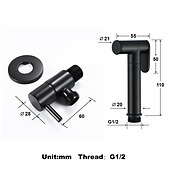 cheap Bidet Faucets-Single hole Bidet BlackToilet Handheld bidet Sprayer Self-Cleaning Contemporary