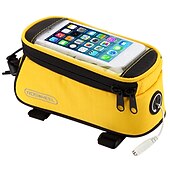 cheap Cycling Clothing Accessories-ROSWHEEL Cell Phone Bag Bike Frame Bag Top Tube 4.8 inch Touch Screen Cycling for Samsung Galaxy S6 iPhone 4/4S Samsung Galaxy S4 Yellow Red Blue Cycling / Bike / iPhone X / iPhone XR / iPhone XS