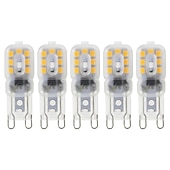 Χαμηλού Κόστους LED Bi-pin Λάμπες-5 τμχ 3w led λαμπτήρας bi-pin 300lm g9 14leds smd 2835 ρυθμιζόμενος 360 μοιρών γωνία δέσμης ζεστό ψυχρό λευκό 25w ισοδύναμο αλογόνου 220-240v 110-130v ce πιστοποίηση
