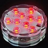 cheap Underwater Lights-Outdoor Submersible Lights Underwater Swimming Pool Lights Waterproof Remote Control 4pcs 3W RGB 5.5V Suitable for Vases Aquariums 10 LED Beads