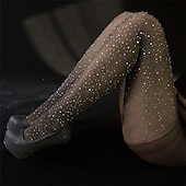 abordables Jarretières de Mariage-collants à motifs en nylon jarretière de mariage avec cristaux / strass bas résille robe de mariage / fête / soirée pour impressionner 2025