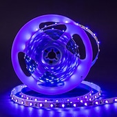 billiga USB Strip-lampor-led strip lampor 16.4ft 5m flexibel tiktok lampor uv svart ljus 395-405nm 2835 8mm led flexibel strip med 2a strömförsörjning för inomhus fluorescerande dansfest scenbelysning kroppsfärg