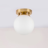 baratos Candeeiros de Teto-1 luz luzes embutidas de 14 cm cobre vidro latão contemporâneo / moderno 110-120v / 220-240v / e26 / e27
