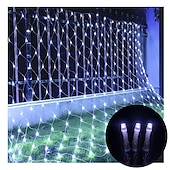 Χαμηλού Κόστους Plug In Ηλεκτρικό-led net net string 6m x 4m 672 leds net lights lights curtain lights for Christmas holiday party decor outdoor string string lights with 8 modes non-waterproofable linkable 220-240v