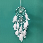 Χαμηλού Κόστους Ονειροπαγίδα-boho dream catcher χειροποίητο δώρο κρέμονται στον τοίχο διακόσμηση ντεκόρ τέχνη στολίδι φτερό φεστιβάλ για παιδικό υπνοδωμάτιο γαμήλιο φεστιβάλ 55 * 11cm