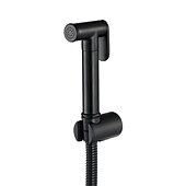 billige Bidetkraner-messing enkelt hull bidet malt finish svart toalett håndholdt bidet sprøyte selvrensende moderne ren sprøytepistol