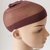 abordables Herramientas y accesorios-gorras de peluca para mujer mezcla de poliéster / algodón gorras de peluca alta transparencia simple natural negro # 1b rubio fresa / rubio claro 2/24 piezas