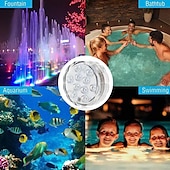 cheap Underwater Lights-Outdoor Submersible Lights Underwater Swimming Pool Lights Waterproof Remote Control 4pcs 3W RGB 5.5V Suitable for Vases Aquariums 10 LED Beads