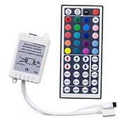 זול בסיסים ומחברים של מנורות-רצועת led נורות עשה זאת בעצמך בקר 44 מפתחות ir rgb control box מקלט ir dimmer dimmer dc12v 6a עבור rgb 2835 3528 5050 beads