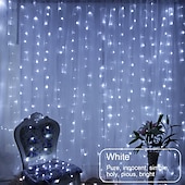 رخيصةأون يعمل بالكهرباء-3M أضواء سلسلة 300 المصابيح تراجع LED 1PC أبيض دافئ أبيض أزرق ضد الماء حزب ديكور 220-240 V / قابلة للربط / IP44