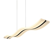 economico Luci a sospensione-lampada a sospensione a led 97cm 36w forma d&#039;onda acrilico moderna semplice lampada a sospensione con telecomando per sala studio ufficio sala da pranzo apparecchio di illuminazione