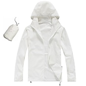 baratos Casacos impermeáveis-Capa de chuva de caminhada à prova d&#039;água masculina feminina upf 50+ uv proteção solar com capuz com capuz manga longa jaqueta de pesca de corrida blusão de verão ao ar livre protetor solar à prova