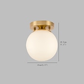baratos Candeeiros de Teto-1 luz luzes embutidas de 14 cm cobre vidro latão contemporâneo / moderno 110-120v / 220-240v / e26 / e27