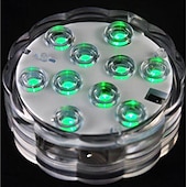 cheap Underwater Lights-Outdoor Submersible Lights Underwater Swimming Pool Lights Waterproof Remote Control 4pcs 3W RGB 5.5V Suitable for Vases Aquariums 10 LED Beads