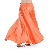 cheap Belly Dancewear-Belly Dance Skirts Ruching Women&#039;s Training Performance Natural Nylon