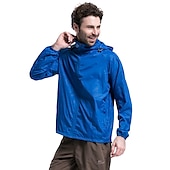 baratos Casacos impermeáveis-Capa de chuva de caminhada à prova d&#039;água masculina feminina upf 50+ uv proteção solar com capuz com capuz manga longa jaqueta de pesca de corrida blusão de verão ao ar livre protetor solar à prova
