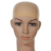 abordables Herramientas y accesorios-gorras de peluca para mujer mezcla de poliéster / algodón gorras de peluca alta transparencia simple natural negro # 1b rubio fresa / rubio claro 2/24 piezas