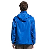 baratos Casacos impermeáveis-Capa de chuva de caminhada à prova d&#039;água masculina feminina upf 50+ uv proteção solar com capuz com capuz manga longa jaqueta de pesca de corrida blusão de verão ao ar livre protetor solar à prova