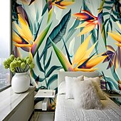 voordelige Behang-muurschildering behang muursticker bekleding print lijm vereist tropisch palmblad canvas home decor