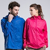 baratos Casacos impermeáveis-Capa de chuva de caminhada à prova d&#039;água masculina feminina upf 50+ uv proteção solar com capuz com capuz manga longa jaqueta de pesca de corrida blusão de verão ao ar livre protetor solar à prova