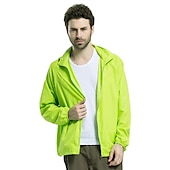 baratos Casacos impermeáveis-Capa de chuva de caminhada à prova d&#039;água masculina feminina upf 50+ uv proteção solar com capuz com capuz manga longa jaqueta de pesca de corrida blusão de verão ao ar livre protetor solar à prova