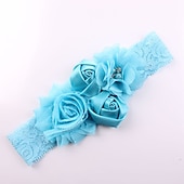 preiswerte Haarreifen &amp; Tiaras-Baby Mädchen Grundlegend / Süß Sonnenblume Gestreift Kunstseide Haarzubehör Blau / Purpur / Rosa Einheitsgröße / Halstücher