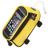 cheap Cycling Clothing Accessories-ROSWHEEL Cell Phone Bag Bike Frame Bag Top Tube 4.8 inch Touch Screen Cycling for Samsung Galaxy S6 iPhone 4/4S Samsung Galaxy S4 Yellow Red Blue Cycling / Bike / iPhone X / iPhone XR / iPhone XS