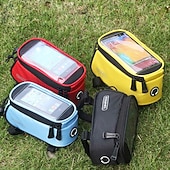 cheap Cycling Clothing Accessories-ROSWHEEL Cell Phone Bag Bike Frame Bag Top Tube 4.8 inch Touch Screen Cycling for Samsung Galaxy S6 iPhone 4/4S Samsung Galaxy S4 Yellow Red Blue Cycling / Bike / iPhone X / iPhone XR / iPhone XS