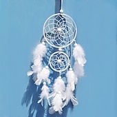 Χαμηλού Κόστους Ονειροπαγίδα-boho dream catcher χειροποίητο δώρο κρέμονται στον τοίχο διακόσμηση ντεκόρ τέχνη στολίδι φτερό φεστιβάλ για παιδικό υπνοδωμάτιο γαμήλιο φεστιβάλ 55 * 11cm