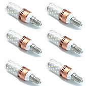 abordables Luces LED de maíz-6 piezas 12 W Bombillas LED de Mazorca 800 lm E14 E26 / E27 T 60 Cuentas LED SMD 2835 Decorativa Decoración de la boda de Navidad Blanco Cálido Blanco Fresco 220-240 V / Cañas / CE