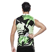 abordables Maillots Hombre-ILPALADINO Hombre Maillot de Ciclismo Sin Mangas Bicicleta Maillot Camiseta con 3 bolsillos traseros Resistente a los rayos UV Transpirable Bandas Reflectantes Compresión Amarillo Rojo Azul Piscina