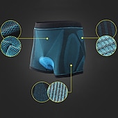 billige Shorts, tights og bukser for menn-Herre Sykkelundertøy Sykkel Boxershorts Fôrede shorts Fjellsykling Veisykling sport 3D Pute Pustende Anatomisk design Hurtigtørkende Svart / Blå Lycra Klær Sykkelklær Avanserte sømteknikker