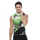 abordables Maillots Hombre-ILPALADINO Hombre Maillot de Ciclismo Sin Mangas Bicicleta Maillot Camiseta con 3 bolsillos traseros Resistente a los rayos UV Transpirable Bandas Reflectantes Compresión Amarillo Rojo Azul Piscina