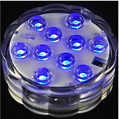 cheap Underwater Lights-Outdoor Submersible Lights Underwater Swimming Pool Lights Waterproof Remote Control 4pcs 3W RGB 5.5V Suitable for Vases Aquariums 10 LED Beads