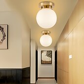 baratos Candeeiros de Teto-1 luz luzes embutidas de 14 cm cobre vidro latão contemporâneo / moderno 110-120v / 220-240v / e26 / e27