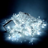 رخيصةأون يعمل بالكهرباء-3M أضواء سلسلة 300 المصابيح تراجع LED 1PC أبيض دافئ أبيض أزرق ضد الماء حزب ديكور 220-240 V / قابلة للربط / IP44