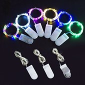お買い得  電池式-3mストリングライト30LED1個ウォームホワイトホワイトマルチカラー防水パーティー装飾電池駆動