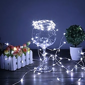 economico Striscie luci a batteria-2 m led luci stringa fata 100 pz 20 led luci filo di rame multi colore per la decorazione del regalo della camera da letto del partito di festa di nozze