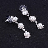 baratos Conjuntos de Jóias-Conjunto de Jóias Pulseira For Mulheres Cristal Pérola Festa Casamento Presente Liga / Colar com Pérolas / Noivado / namorados