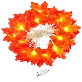 abordables Guirlandes lumineuses USB-Guirlande lumineuse de 3 m 20 leds 1 set blanc chaud créatif fête décorative alimentée par usb