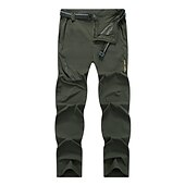 cheap Trousers &amp; Shorts-Men&#039;s Hiking Pants Trousers Summer Outdoor Regular Fit Waterproof Breathable Quick Dry Stretchy Pants / Trousers Bottoms Elastic Waist Dark Grey Black Elastane Camping / Hiking Hunting Fishing M L XL