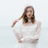 voordelige Fascinators-Hoofdbedekking Net Voile Hoed Bruiloft Casual Thee Feest Valentijnsdag Paard Race Retro Romantisch Klassiek Met Tulle Gezicht Voile Hoofdband Hoofdbedekking jurk om indruk te maken Race Dag Jurk