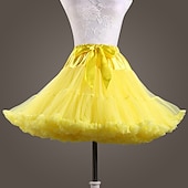 baratos Trajes Femininos-Vestido clássico de bailarina lolita dos anos 1950 para férias, com anágua, saia de aro, tutu, crinolina, fantasia feminina ou infantil vintage para apresentações, casamentos e festas, estilo princesa, com anágua de tule.