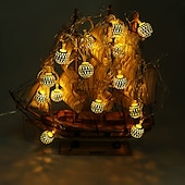 cheap Solar String Lights-Elegant Wedding Party Reception Solar LED String Lights - Moroccan Ball Outdoor Garden Lights, Waterproof 10M-50LED, 7M-30LED, 5M-20LED Globe Lanterns for Home Decoration