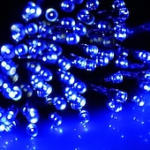 cheap Plug String Lights-LED String Lights 20m 66ft 200LED String Lights Warm White White Blue Waterproof Creative Cuttable Night Light Garden Yard Decoration Lamp for Christmas Tree Room Home Decoration
