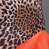 olcso Latin tánc ruházat-tánc salsa latin táncruha hasított ízületű női előadás ujjatlan spandex organza