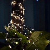 abordables Guirlandes lumineuses à brancher-Guirlande lumineuse 50m 500 leds 1pc blanc chaud rvb blanc étanche fête décorative 12 v