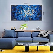 cheap Abstract Paintings-Oil Painting Hand Painted Horizontal Abstract Classic Modern Rolled Canvas (No Frame)