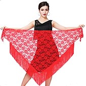cheap Latin Dancewear-Latin Dance Skirts Fringed Tassel Women&#039;s Training Performance Lace